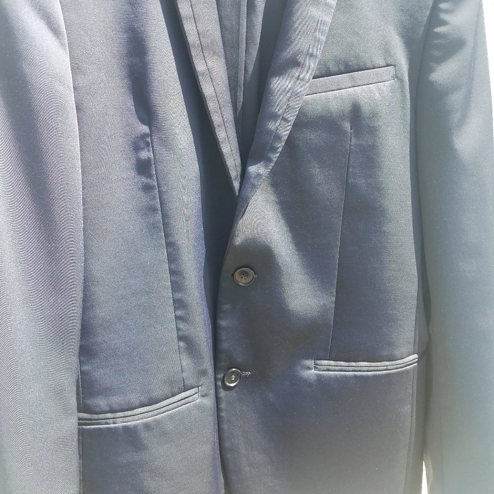 Zara Mens Navy Blue Suit Jacket - Picture 15 of 16